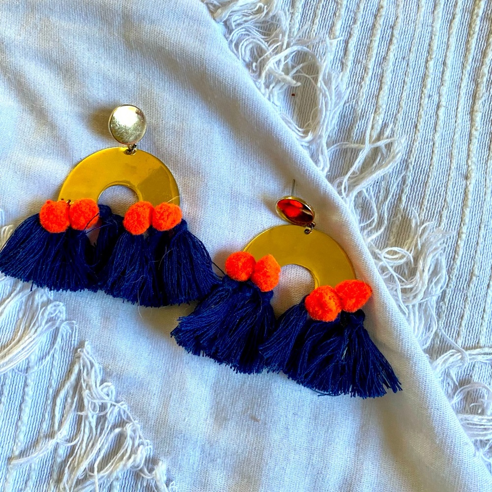 Geometric Tassel Earrings